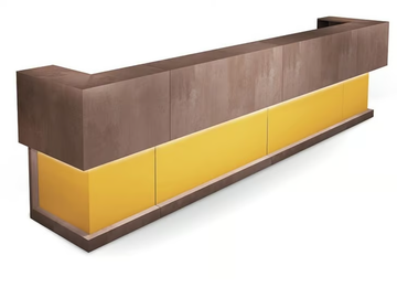 VEGA - Wooden Reception desk with Built-In Lights by FIT INTERIORS - view 2